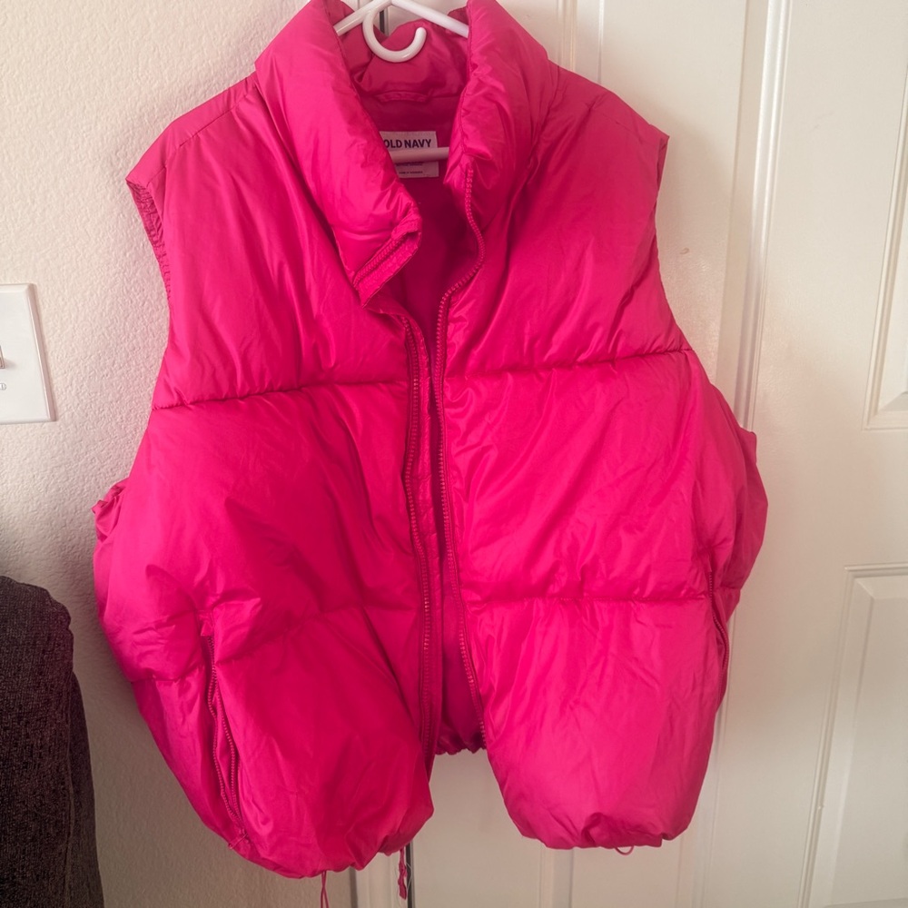 Hot pink Old Navy Puffer Vest 2xL